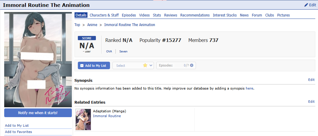 Immoral Routine The Animation