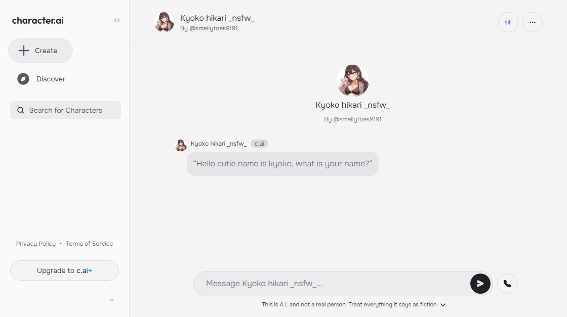 character ai girlfriend free chatbot