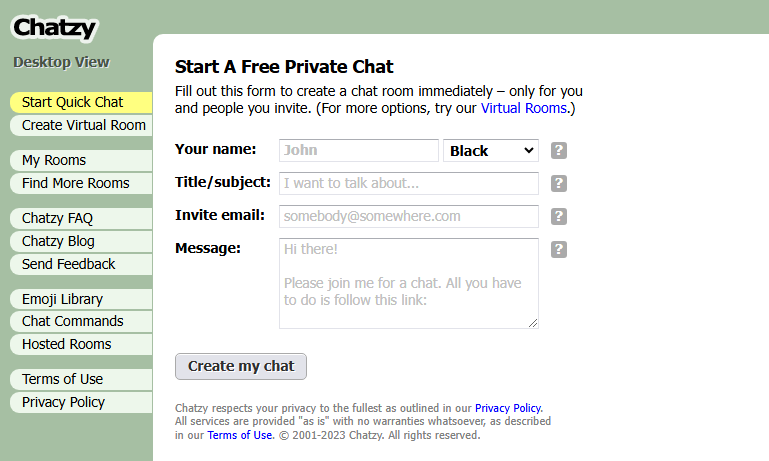 chatzy cuckhod online chat room