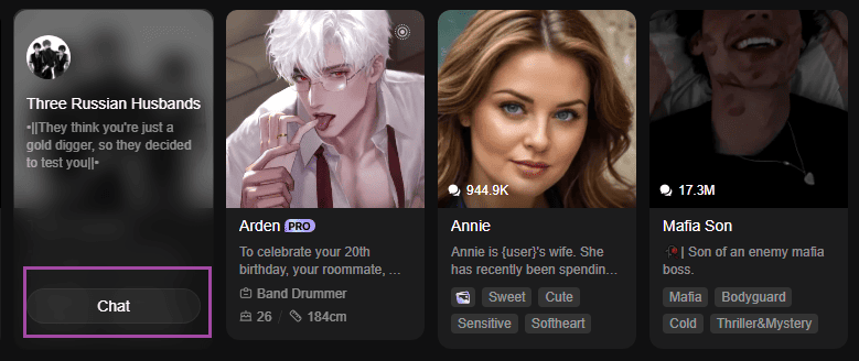 choose poly ai character