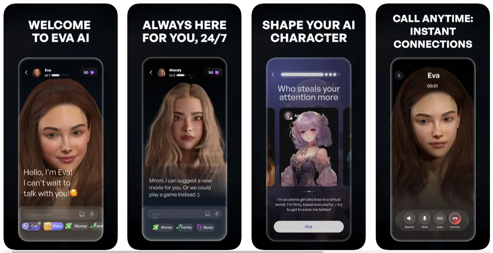 app like spicy chat eva ai