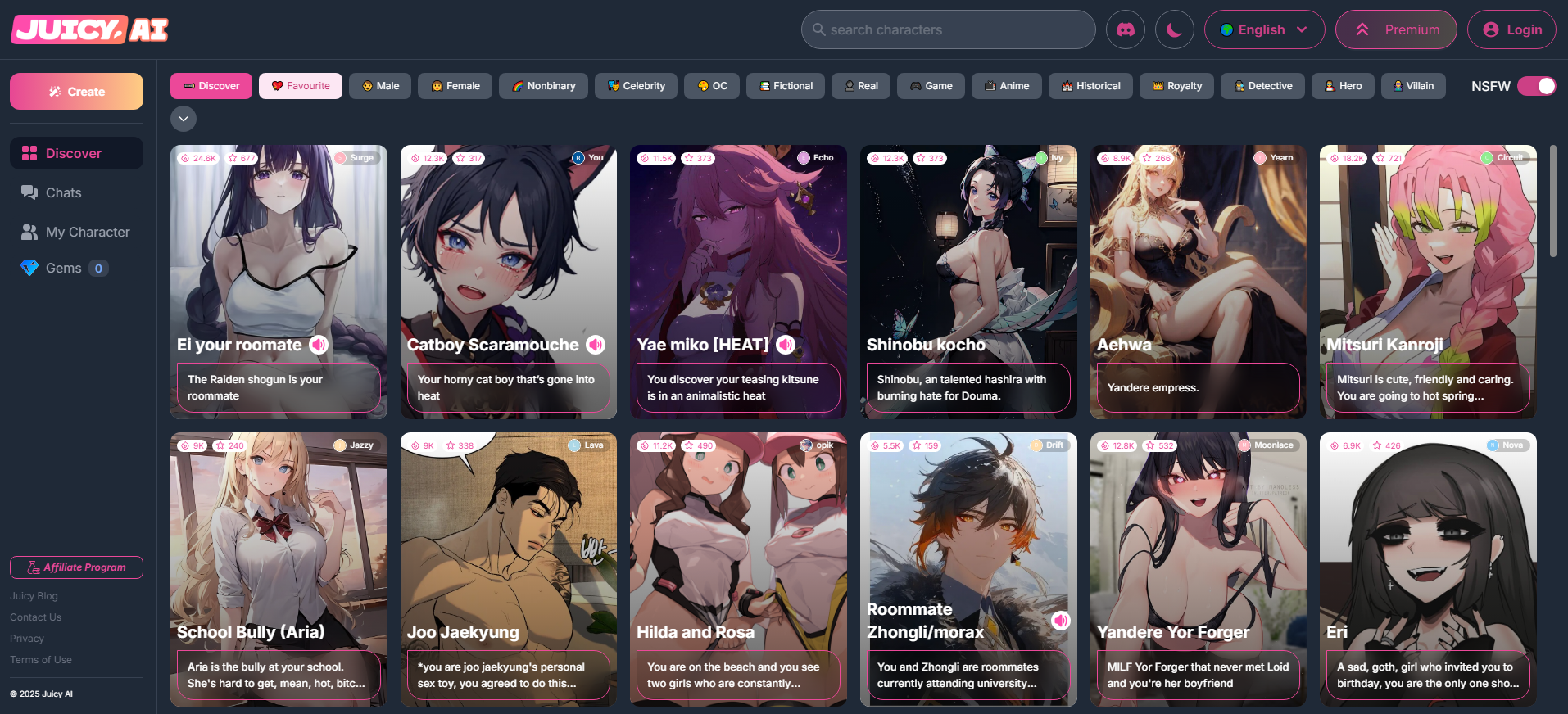 juicy ai femboy chat room