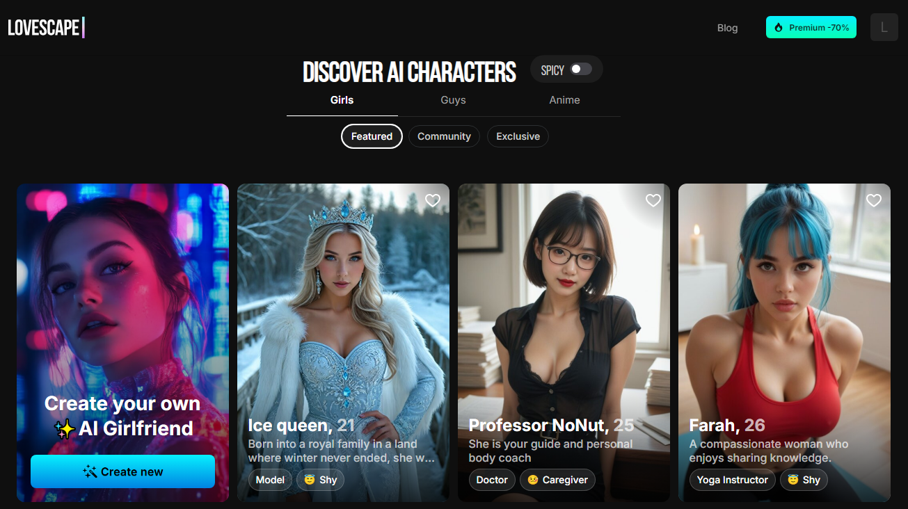 lovescape free ai girlfriend