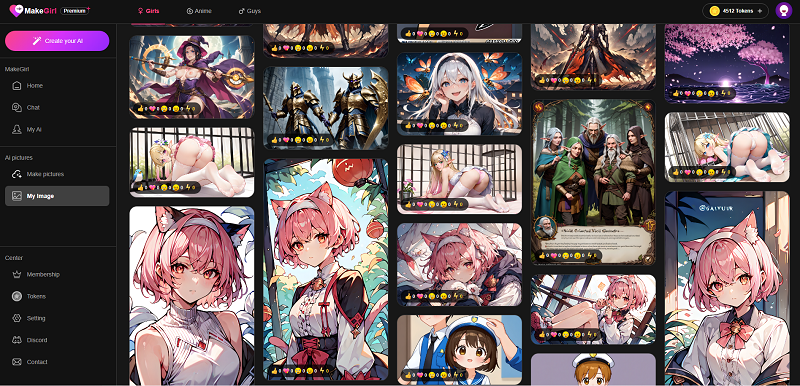 makegirl ai prompt to image showcases