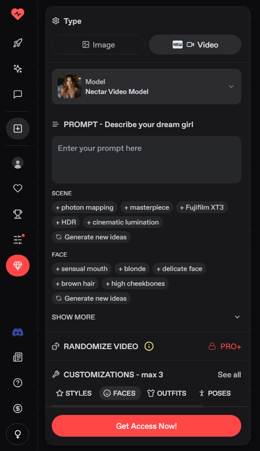 nectar nsfw AI video generator