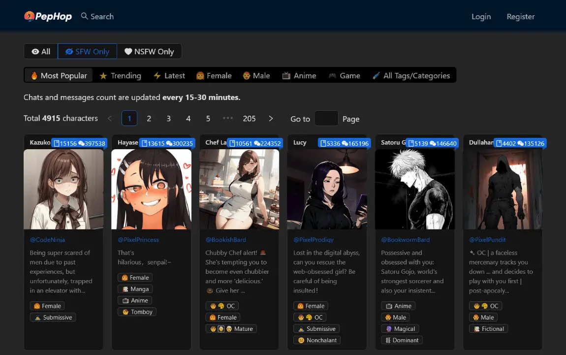 pephop nsfw hentai ai chat bot