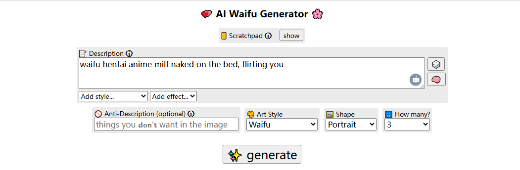 perchance ai waifu generator