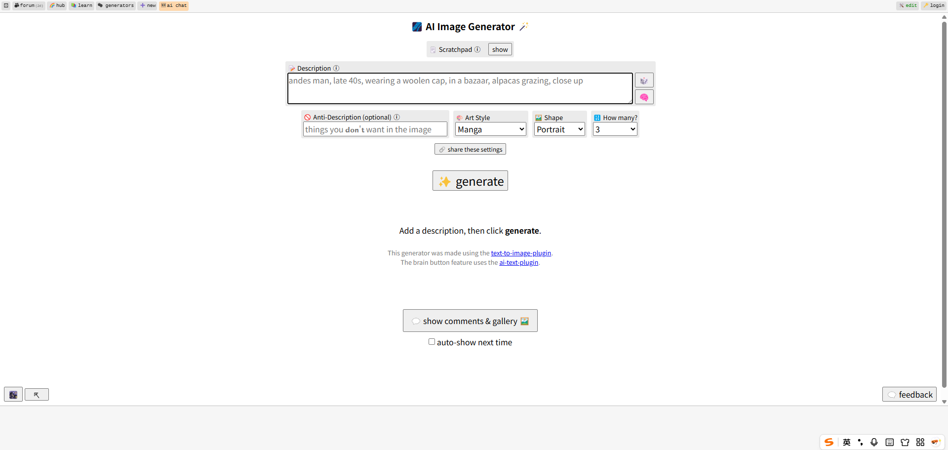 magic hour manga ai generator
