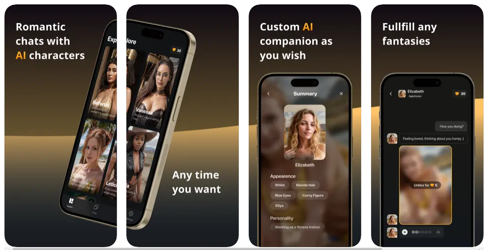 romantic ai chat app